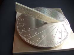 engraved brass sundial for a wedding present