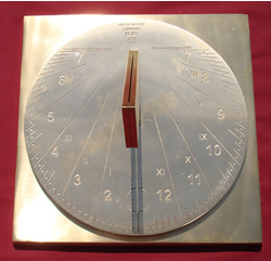 sundial in brass - horizontal